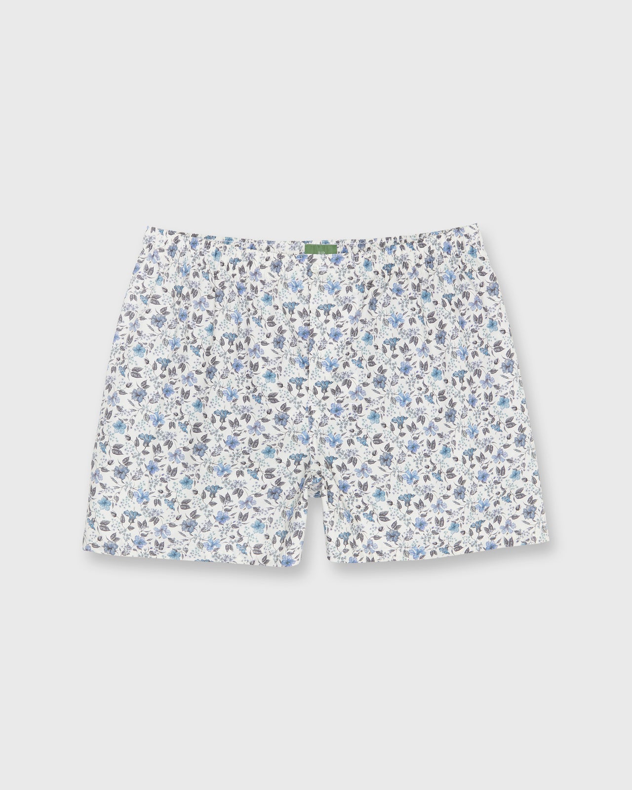 Button-Front Boxer Short in Blue Multi Ocean Isle Liberty Fabric