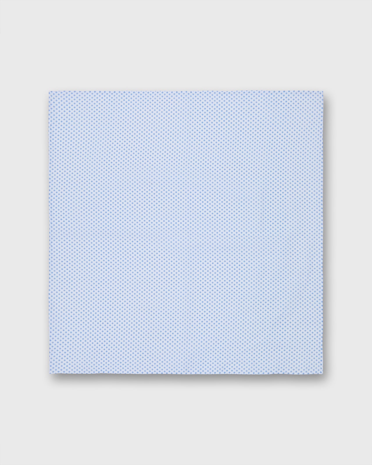 Hand-Rolled Cotton Print Pocket Square in Blue Dot