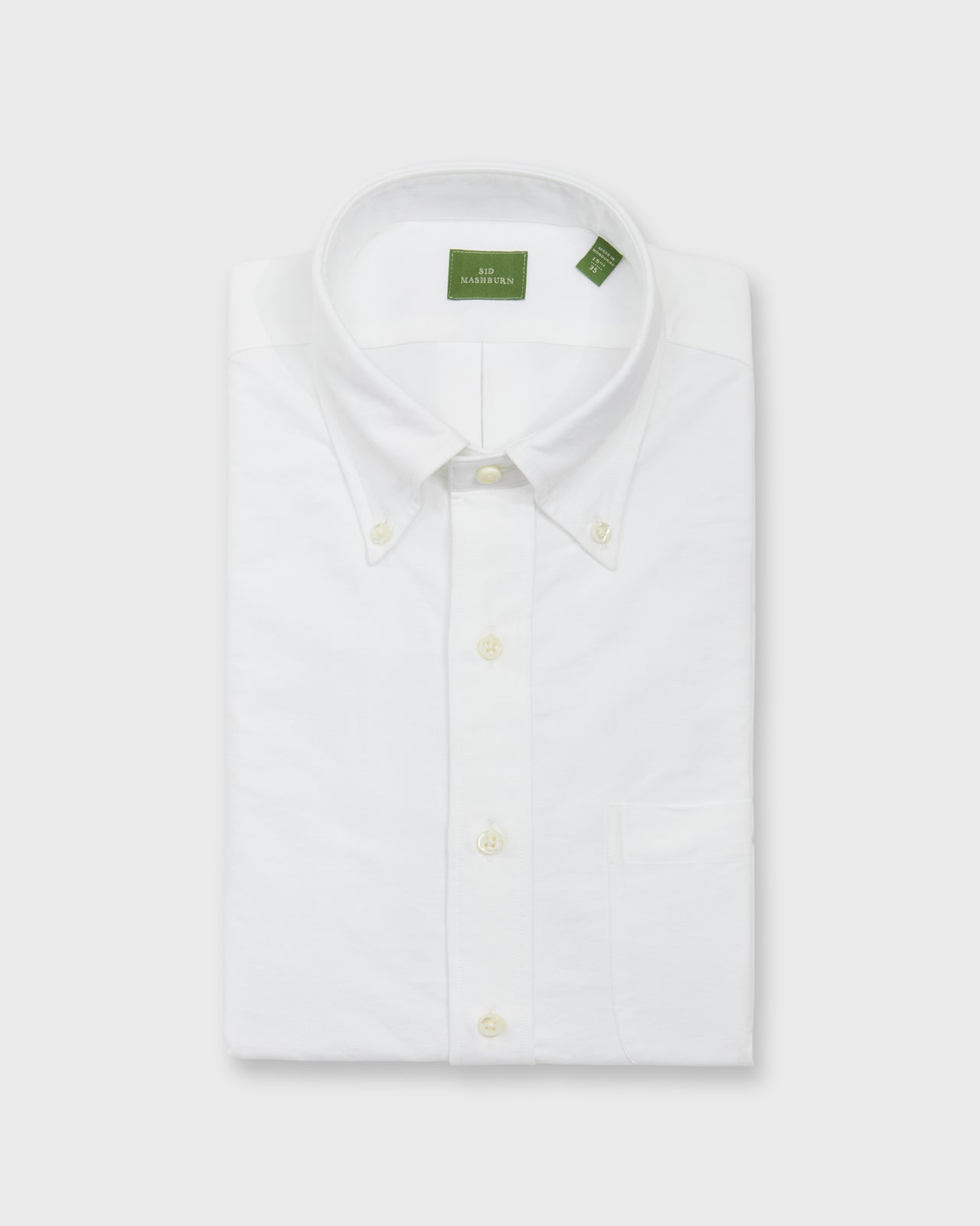 Button-Down Dress Shirt in White Oxford