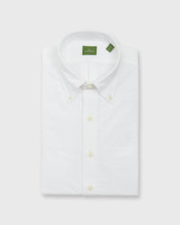 Button-Down Dress Shirt in White Oxford