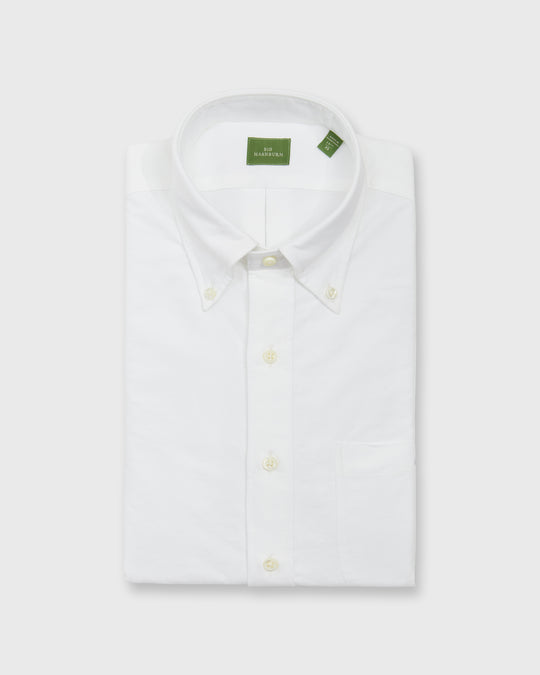 Button-Down Dress Shirt in White Oxford