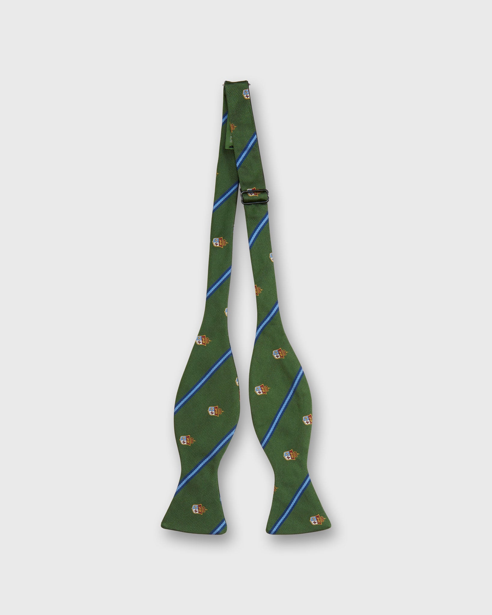 Silk Bow Tie in Hedge Heraldic Crest Stripe