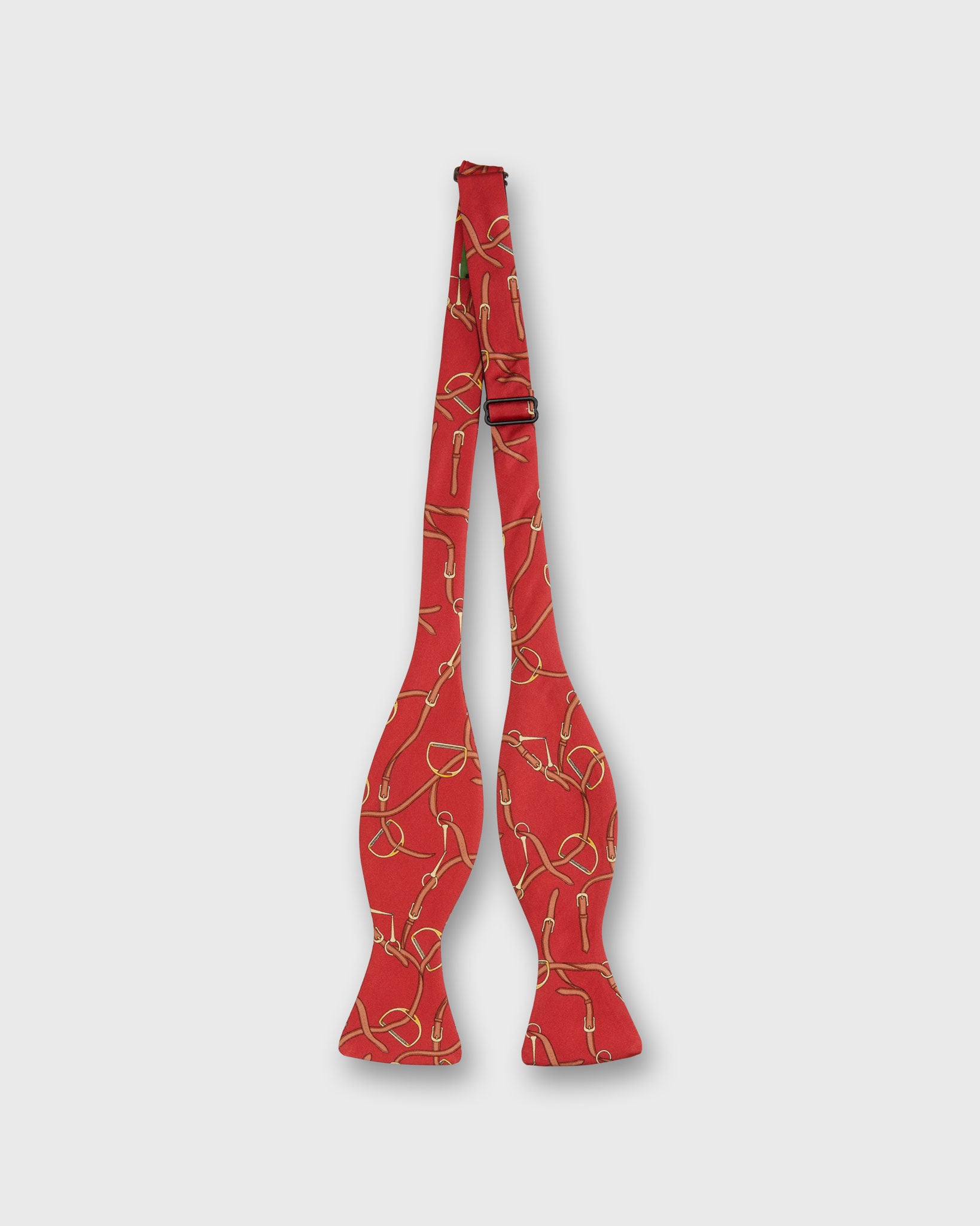 Silk Bow Tie in Red Stirrups