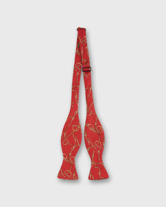 Silk Bow Tie in Red Stirrups