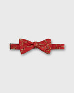 Load image into Gallery viewer, Silk Bow Tie in Red Stirrups
