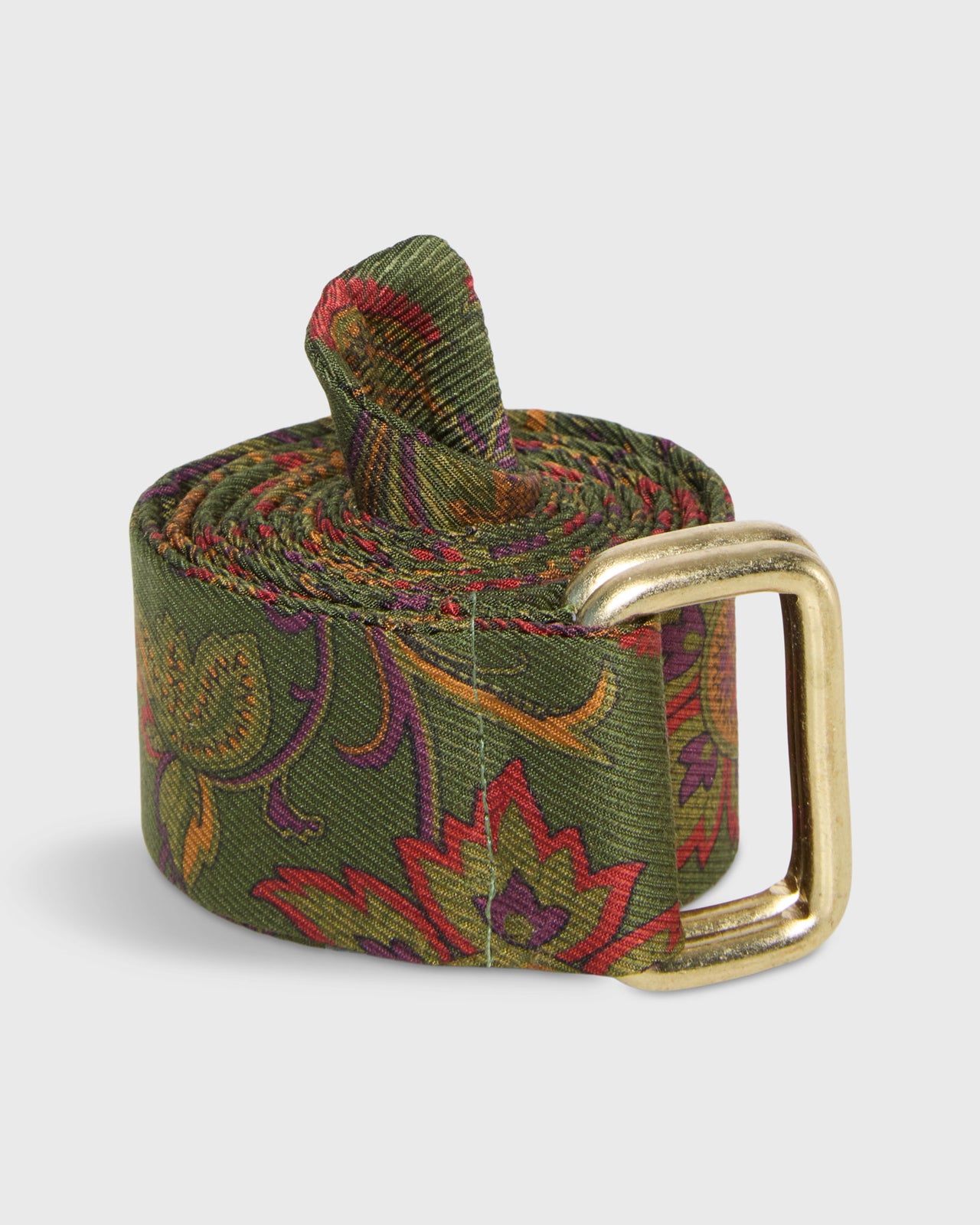D-Ring Belt in Green Alexander Floral