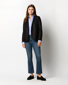 Stand Up Collar Blazer in Black