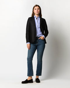 Stand Up Collar Blazer in Black