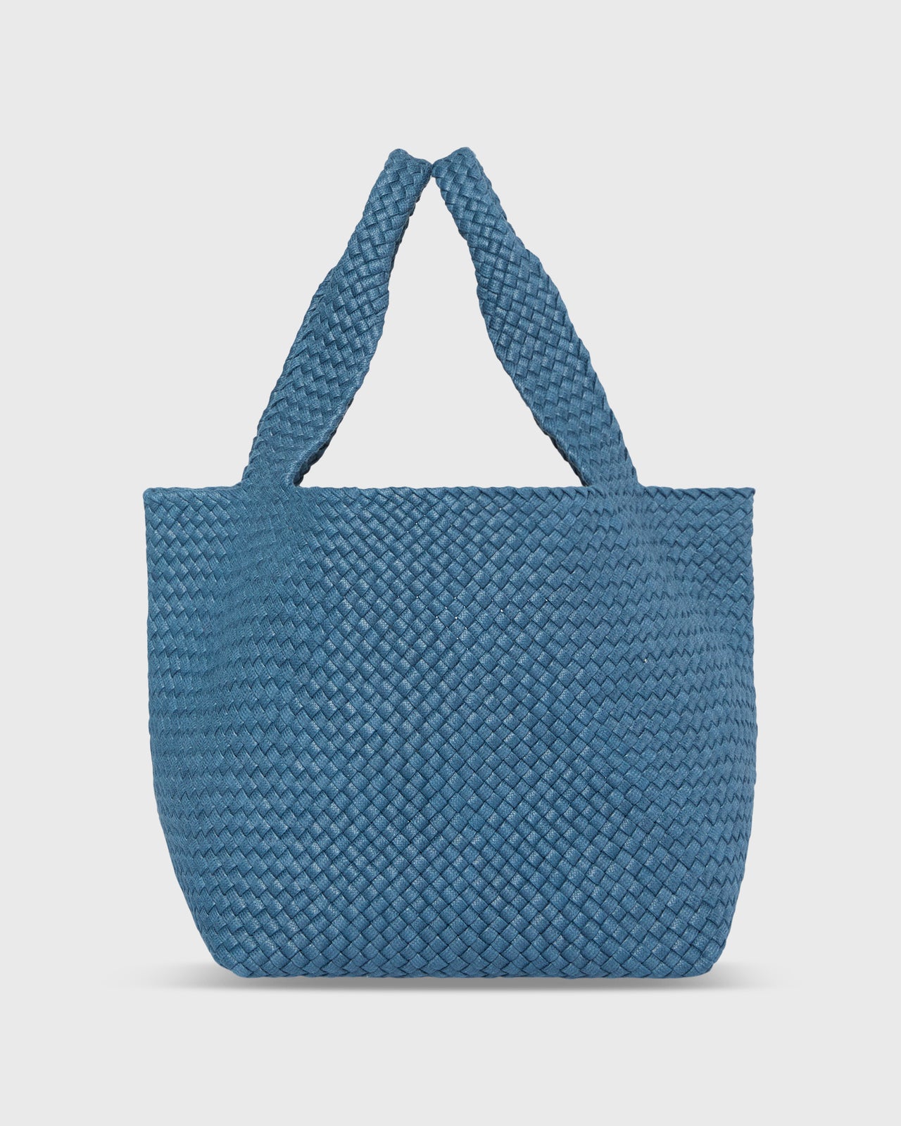 Paola Bucket Bag in Mid Blue Coated Cotton