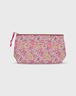 Load image into Gallery viewer, Soft Small Cosmetic Bag in Pink/Multi Emma &amp; Georgina Liberty Fabric
