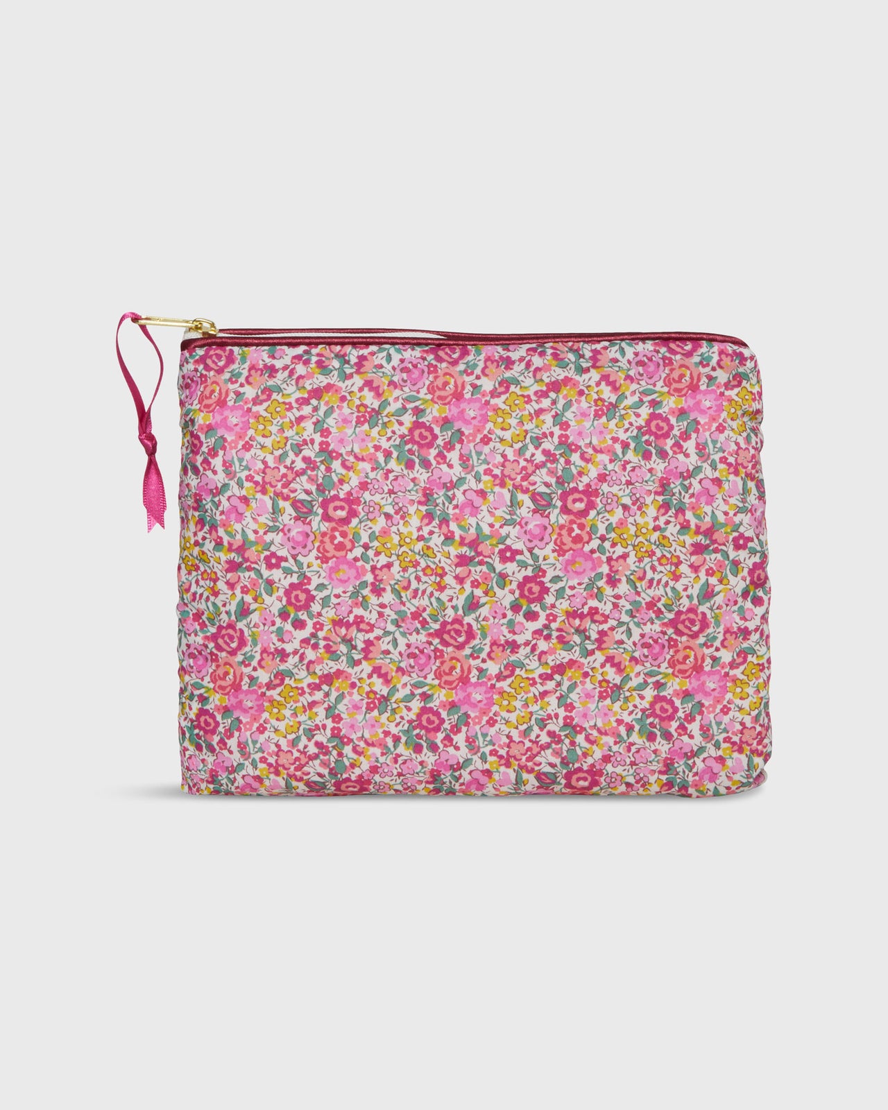 Soft Small Zip Pouch in Pink/Multi Emma & Georgina Liberty Fabric