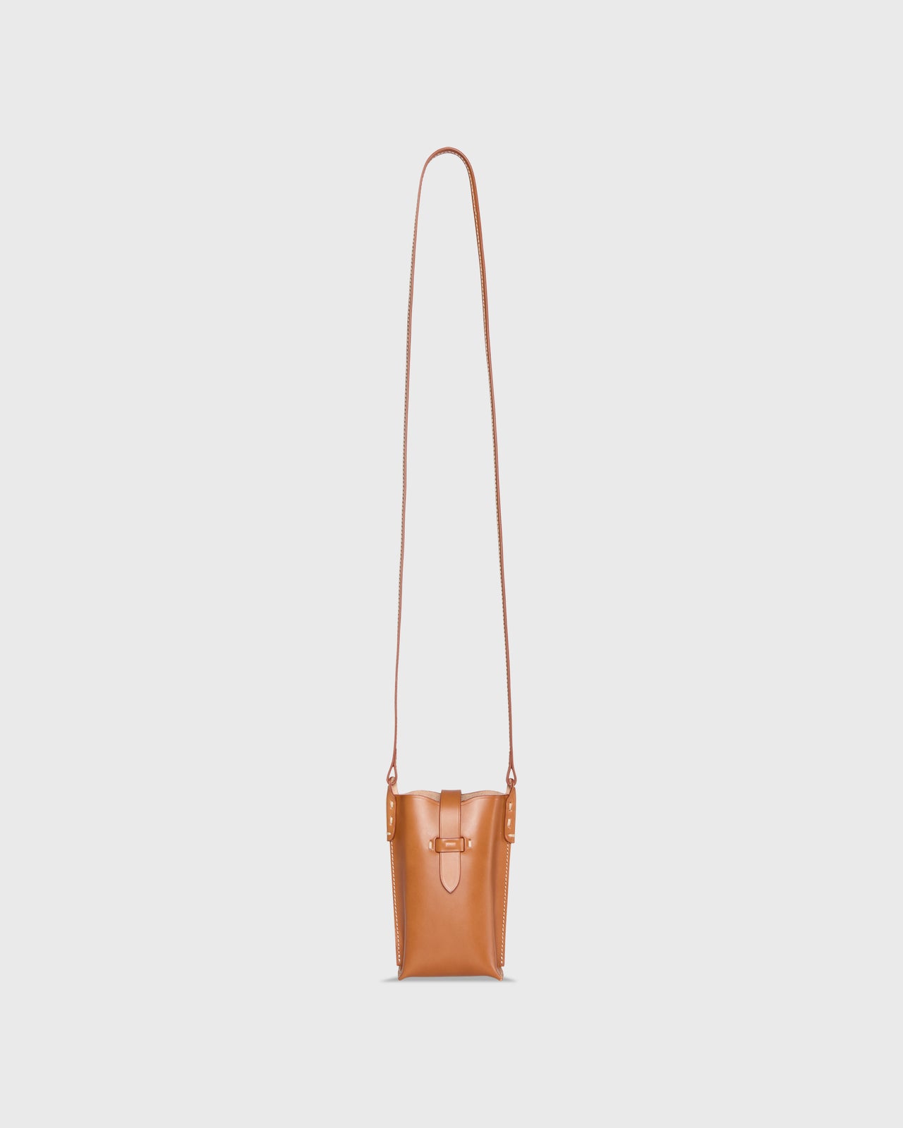 Minnie Cell Phone Bag in Natural Leather