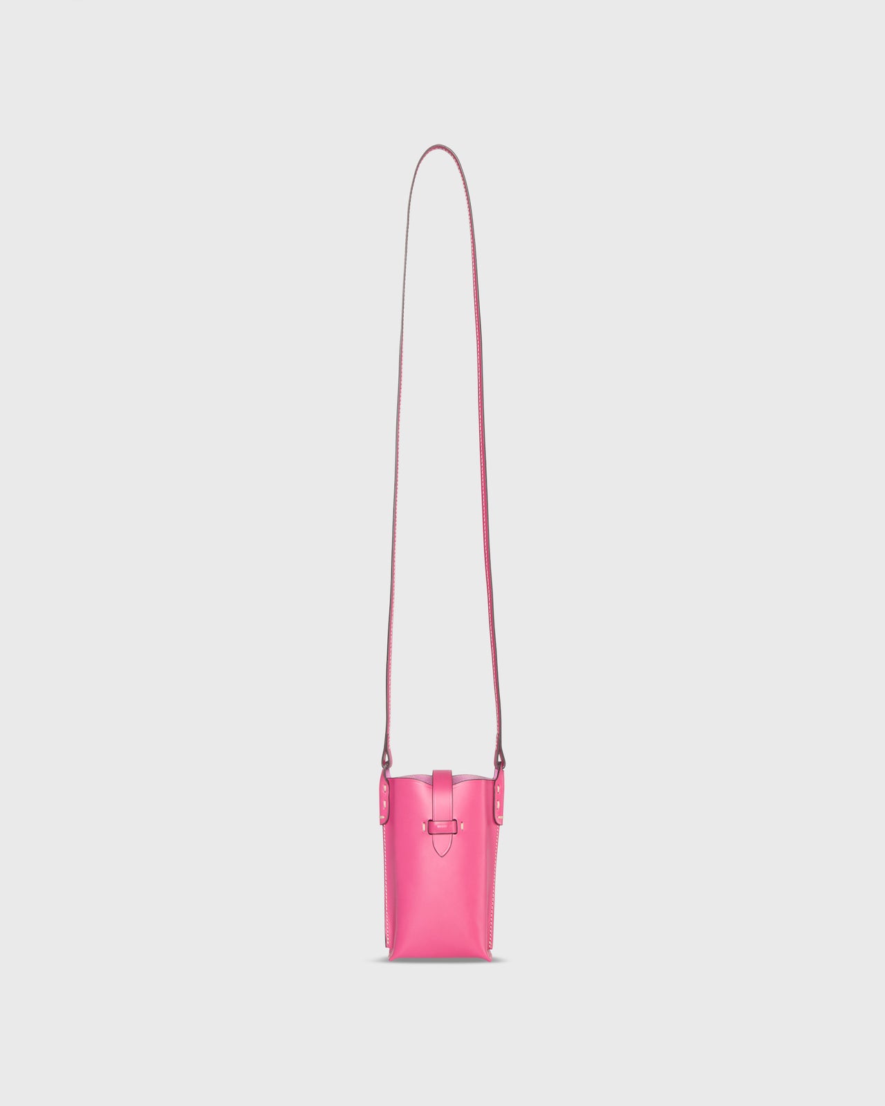 Minnie Cell Phone Bag in Hot Pink Leather