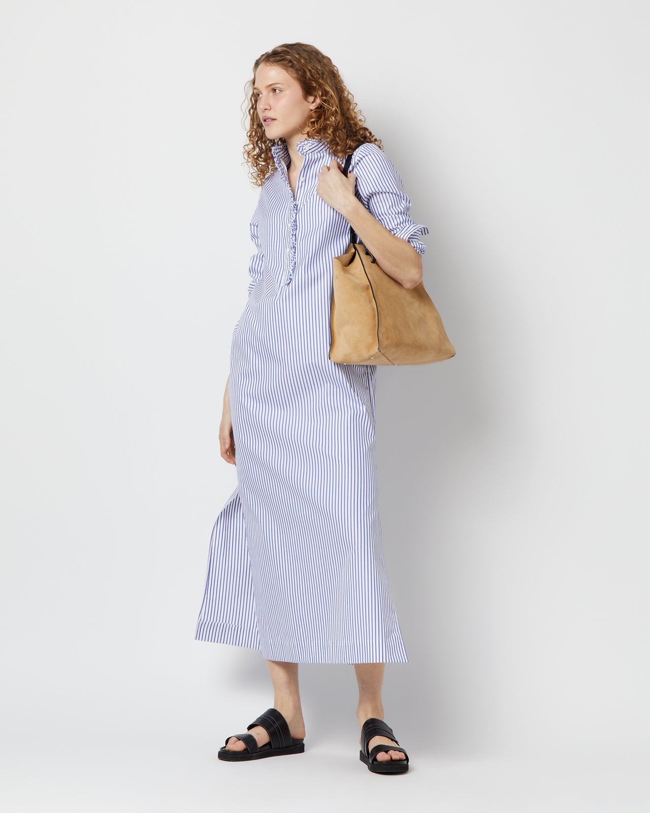 Evie Tote in Camel Suede