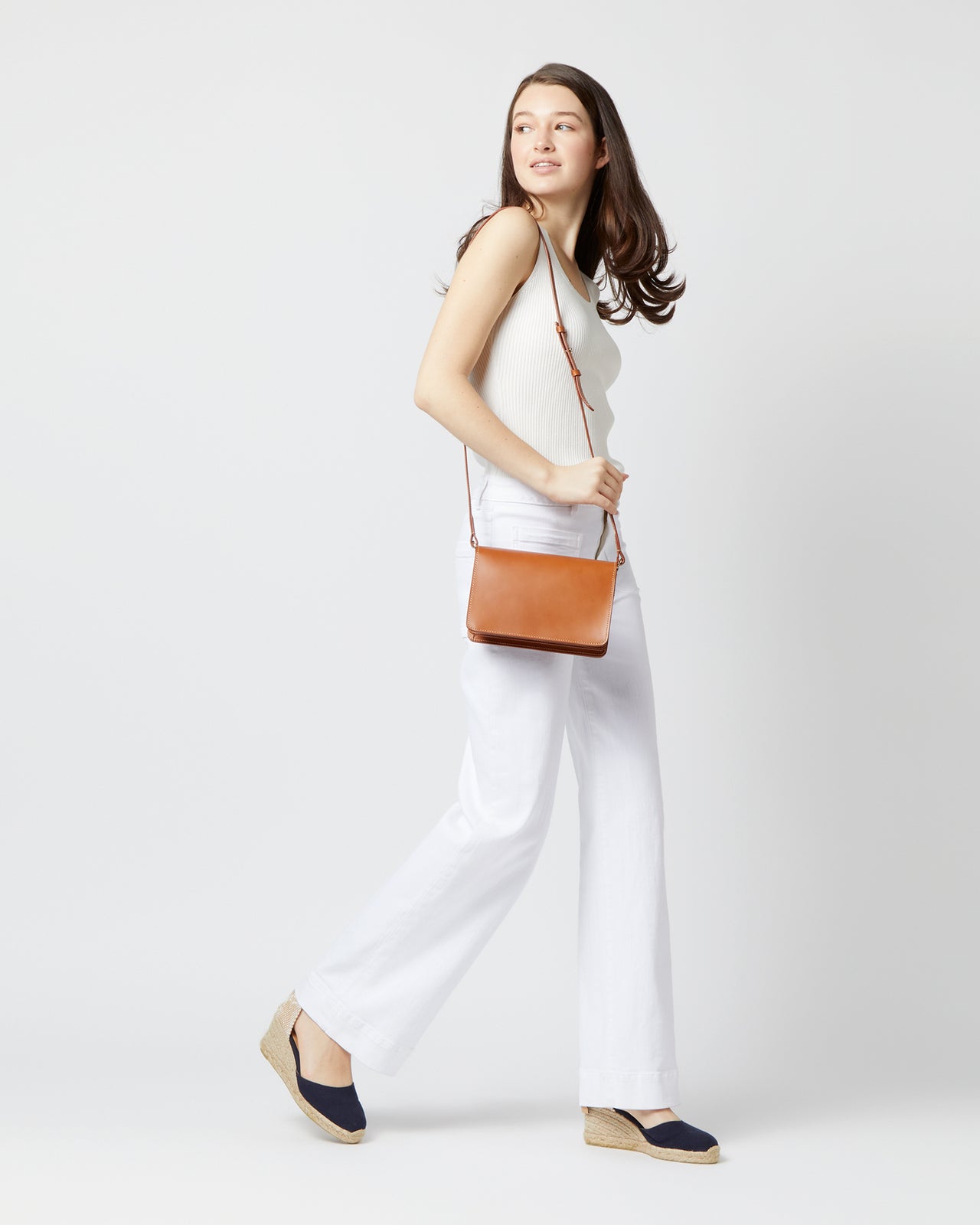 Josie Crossbody Bag in Natural Leather