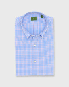 Button-Down Sport Shirt in Dutch/Pink/White Check Poplin