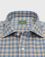 Load image into Gallery viewer, Otto Handmade Sport Shirt in Blue/Yellow/Pink Check Poplin
