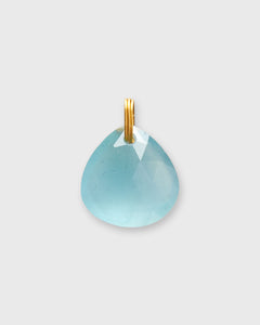 Briolette Pendant in Milky Aquamarine