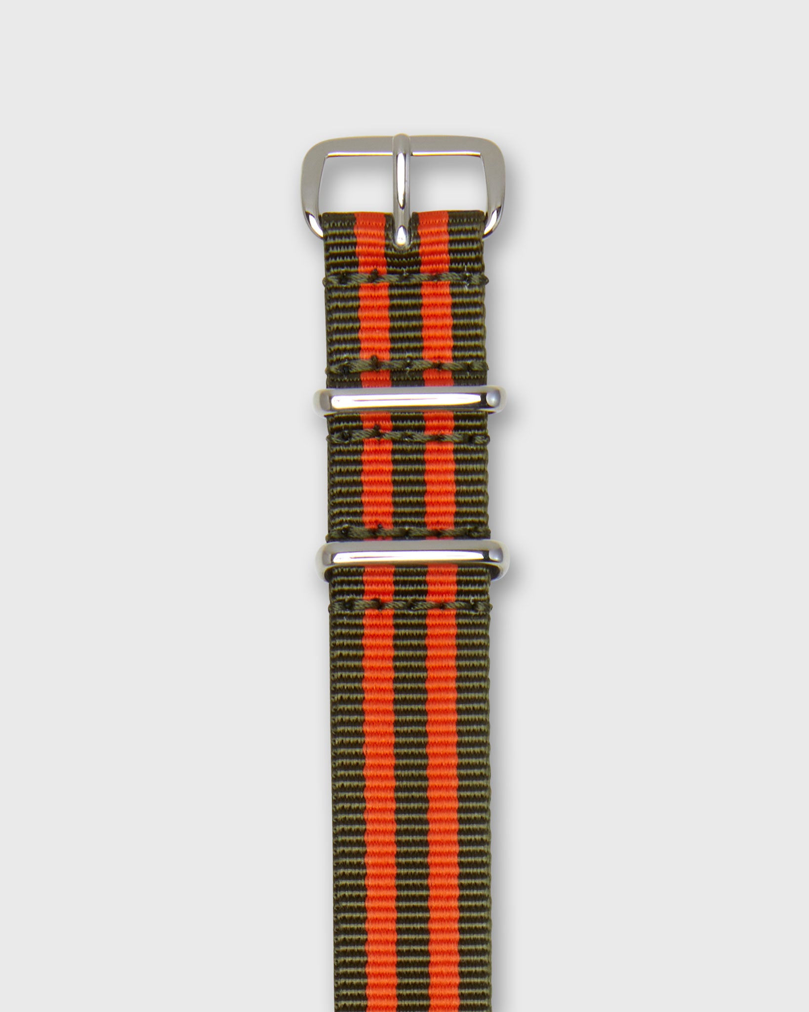 Nato Watch Strap in Olive/Orange Stripe