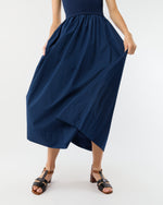 Load image into Gallery viewer, Cosette Dress in Bright Navy Cotton/Silk
