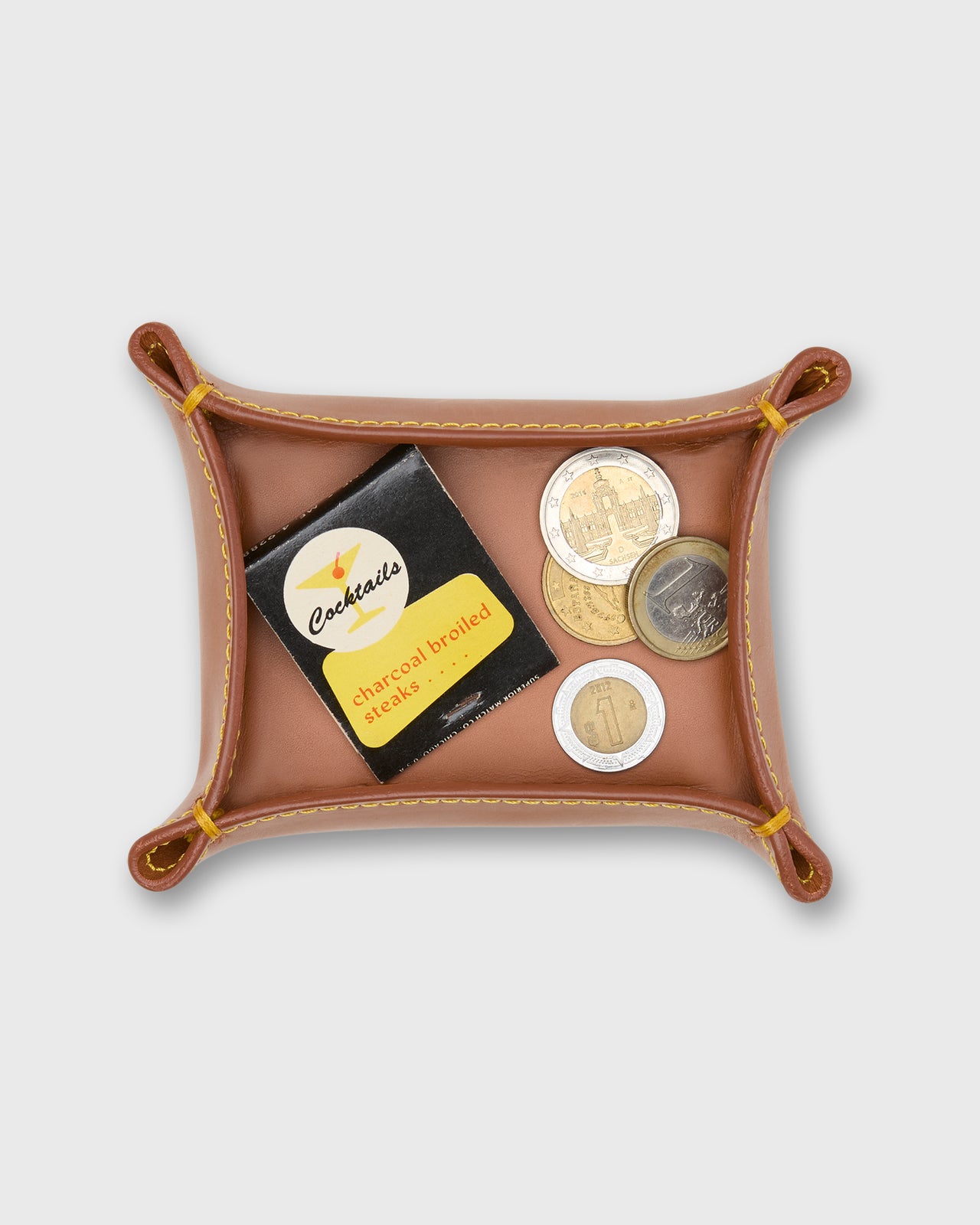 Small Tray in Natural Leather