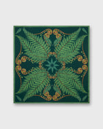 Load image into Gallery viewer, Square Scarf in Black/Green Fern
