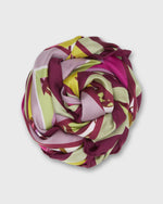 Load image into Gallery viewer, Square Scarf in Lime/Pink Kaleidoscope
