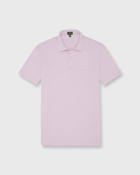 Short-Sleeved Polo in Pale Pink Pima Pique | Shop Sid Mashburn