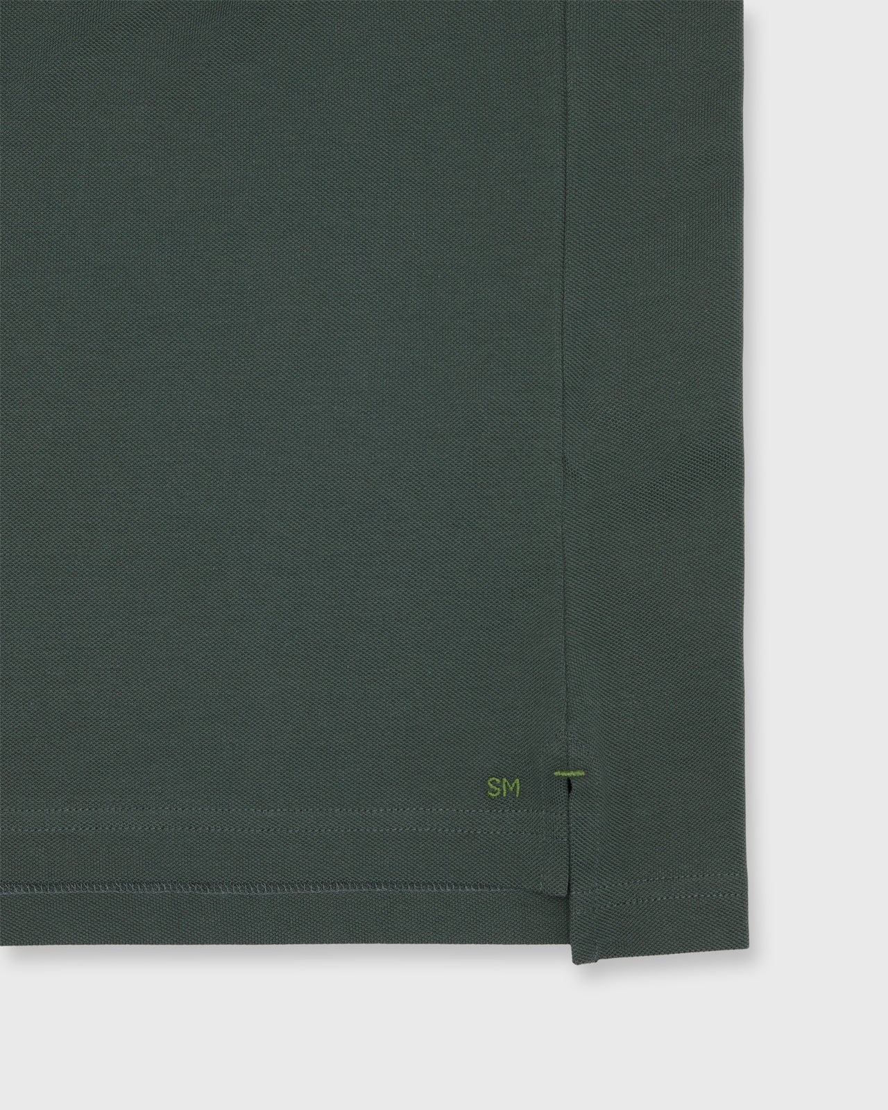 Short-Sleeved Polo in Dark Spruce Pima Pique
