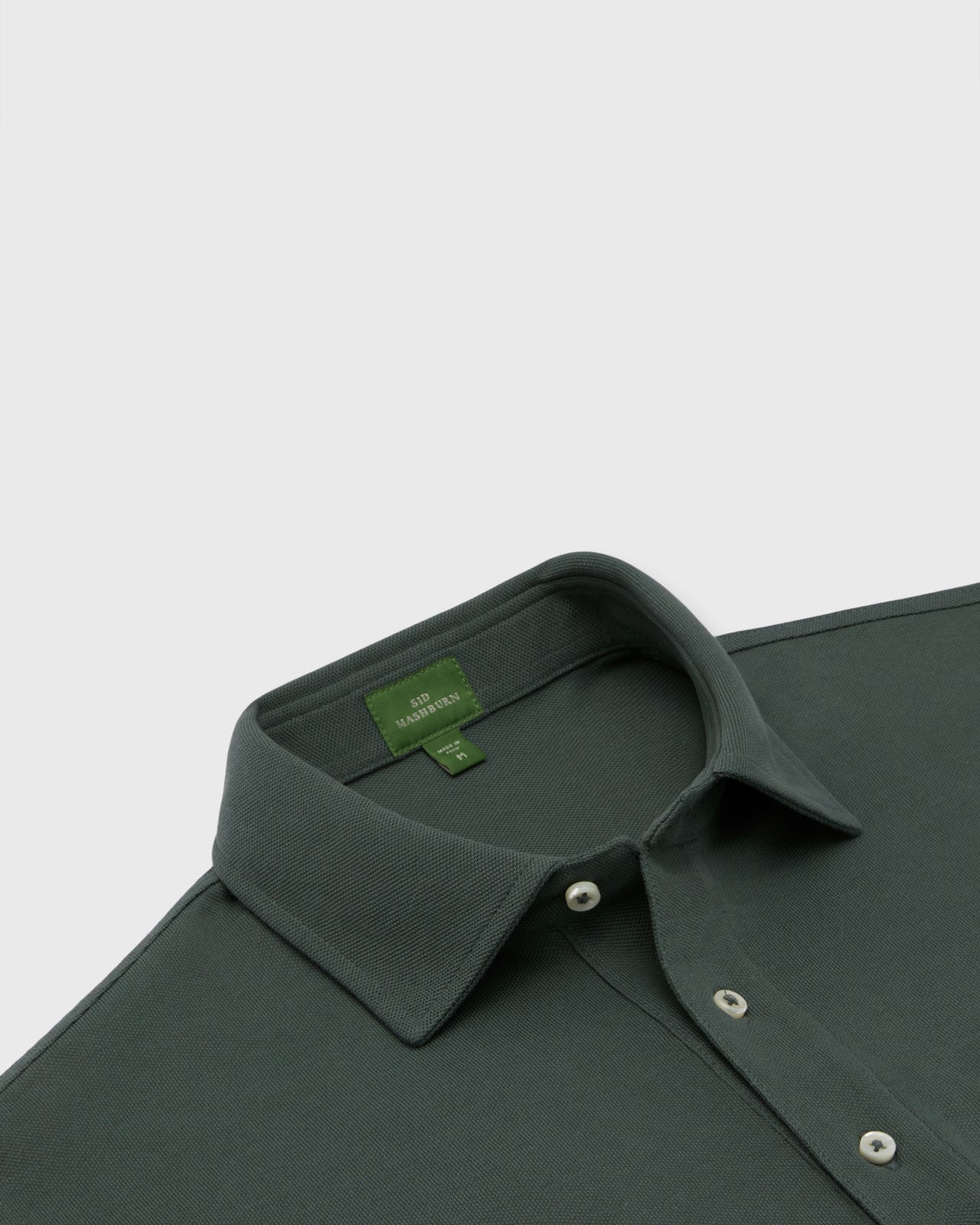 Short-Sleeved Polo in Dark Spruce Pima Pique