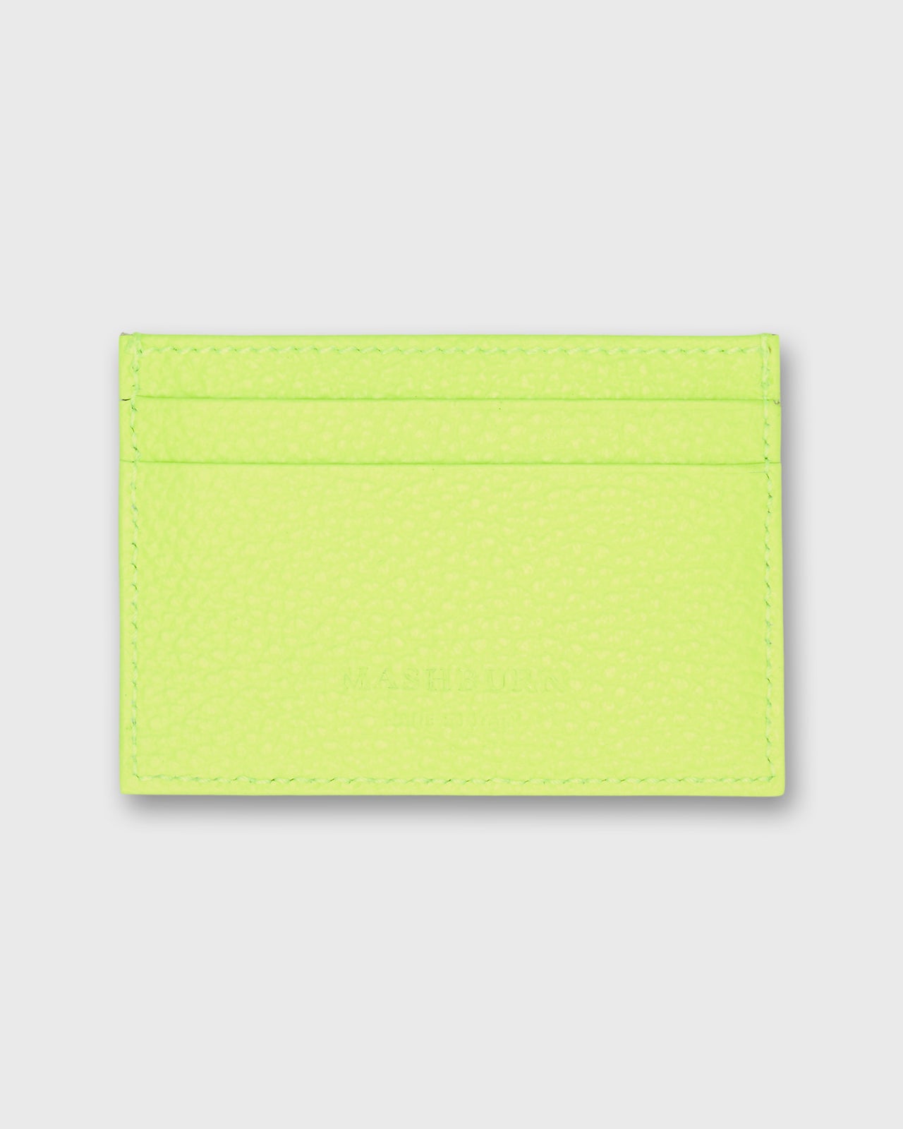 Card Holder in Fluo Yellow Leather