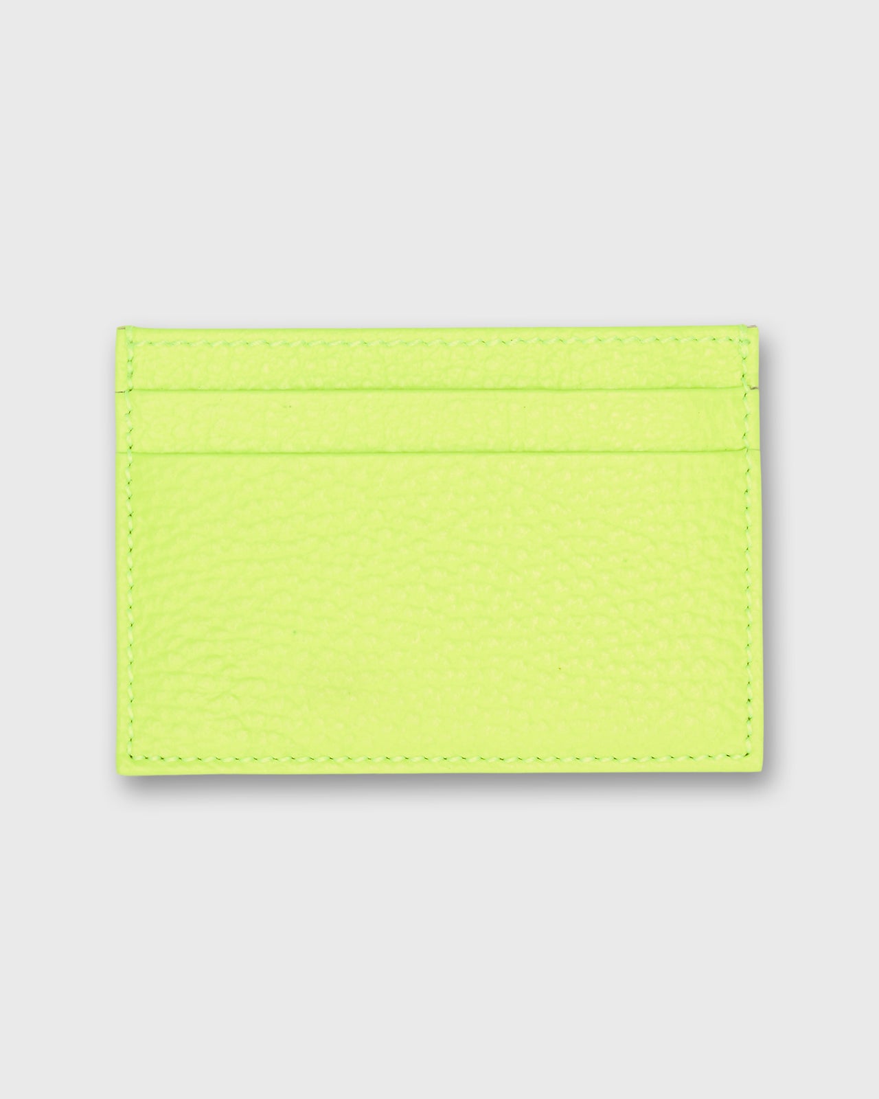 Card Holder in Fluo Yellow Leather