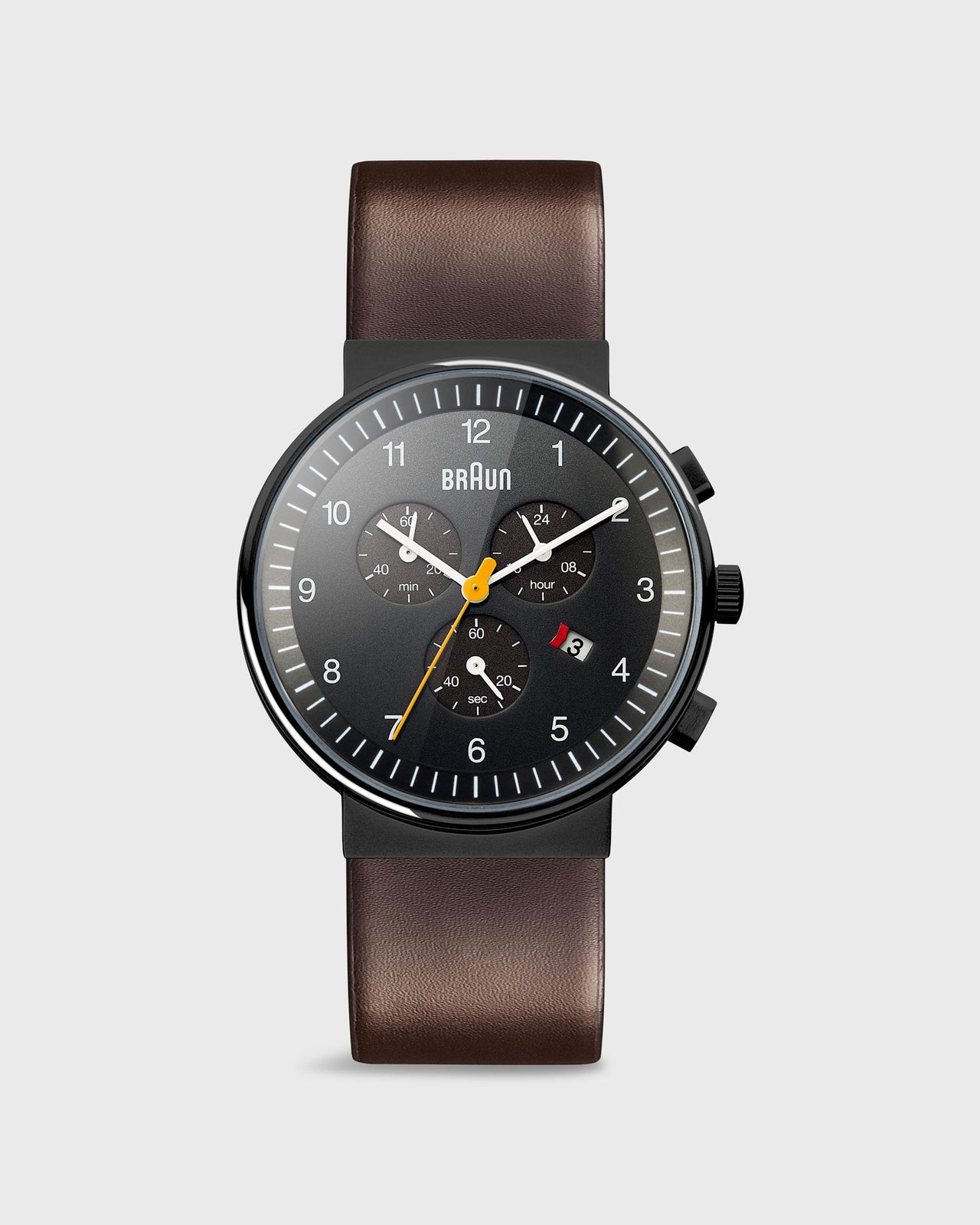 Chronograph Analog Watch in Black/Brown