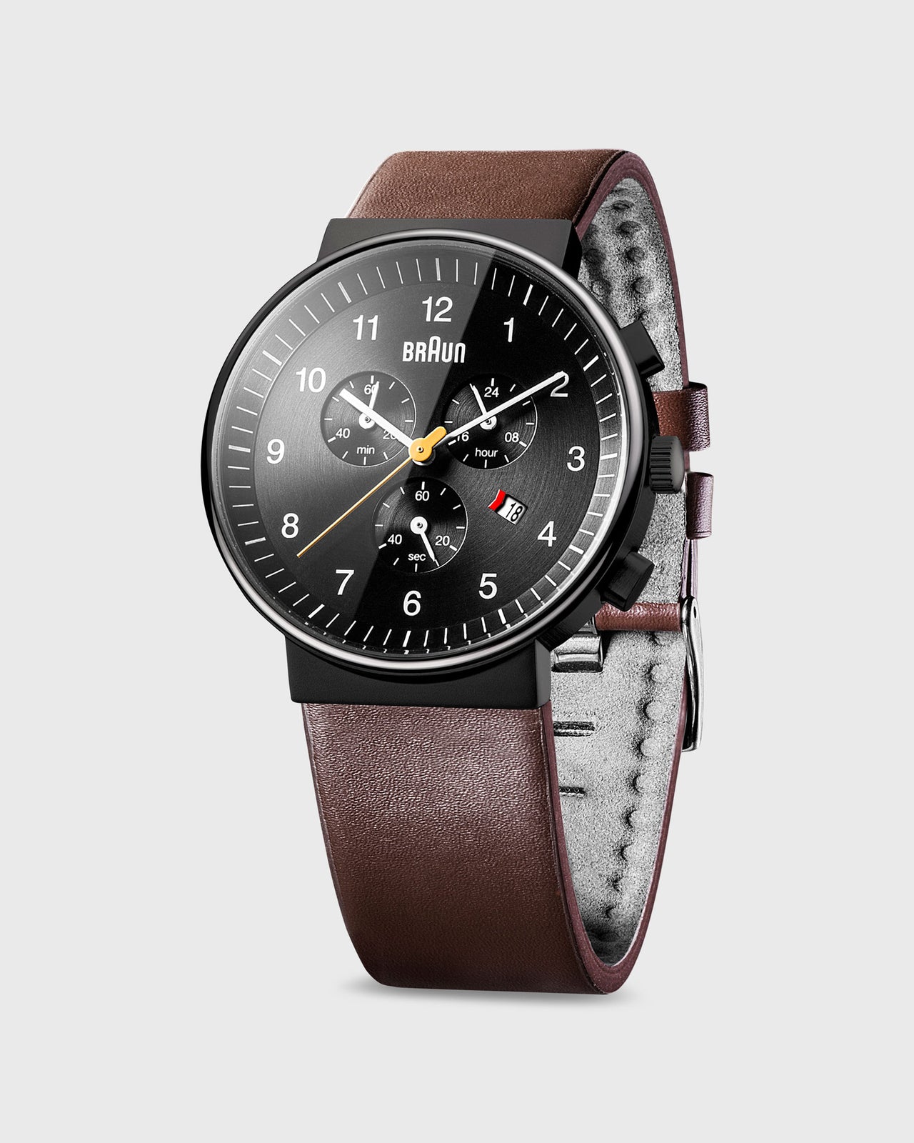 Chronograph Analog Watch in Black/Brown