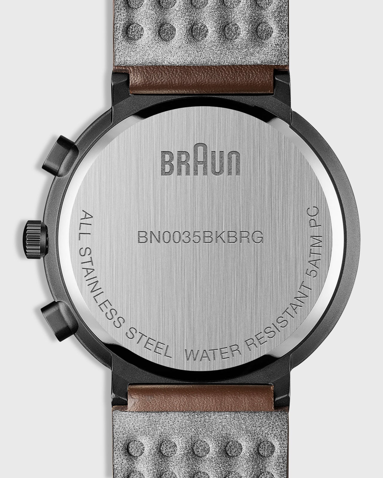 Chronograph Analog Watch in Black/Brown