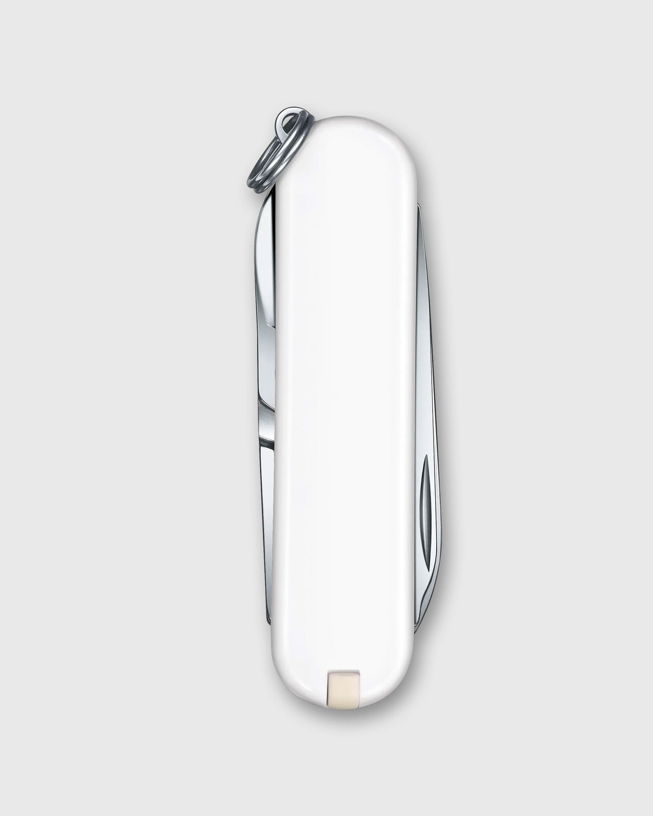 Swiss Army Knife in Falling Snow