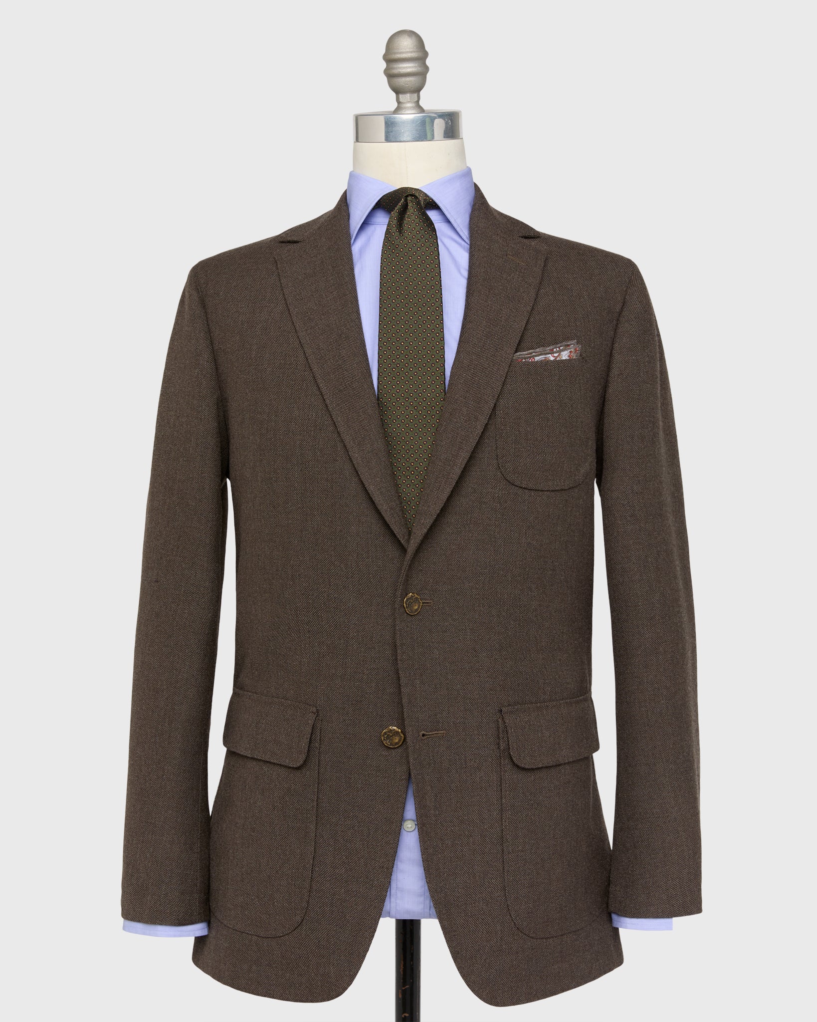 Ghost Blazer in Char Brown Country Cloth