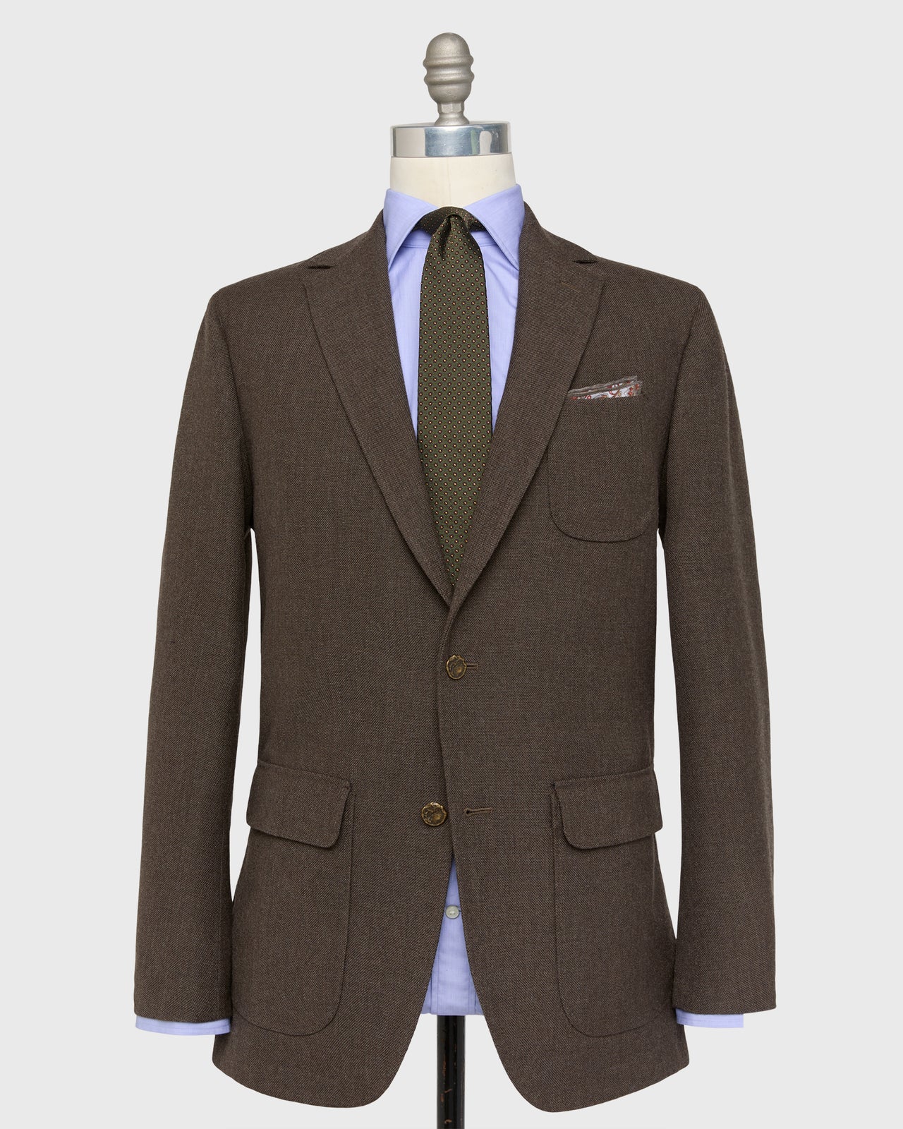 Ghost Blazer in Char Brown Country Cloth