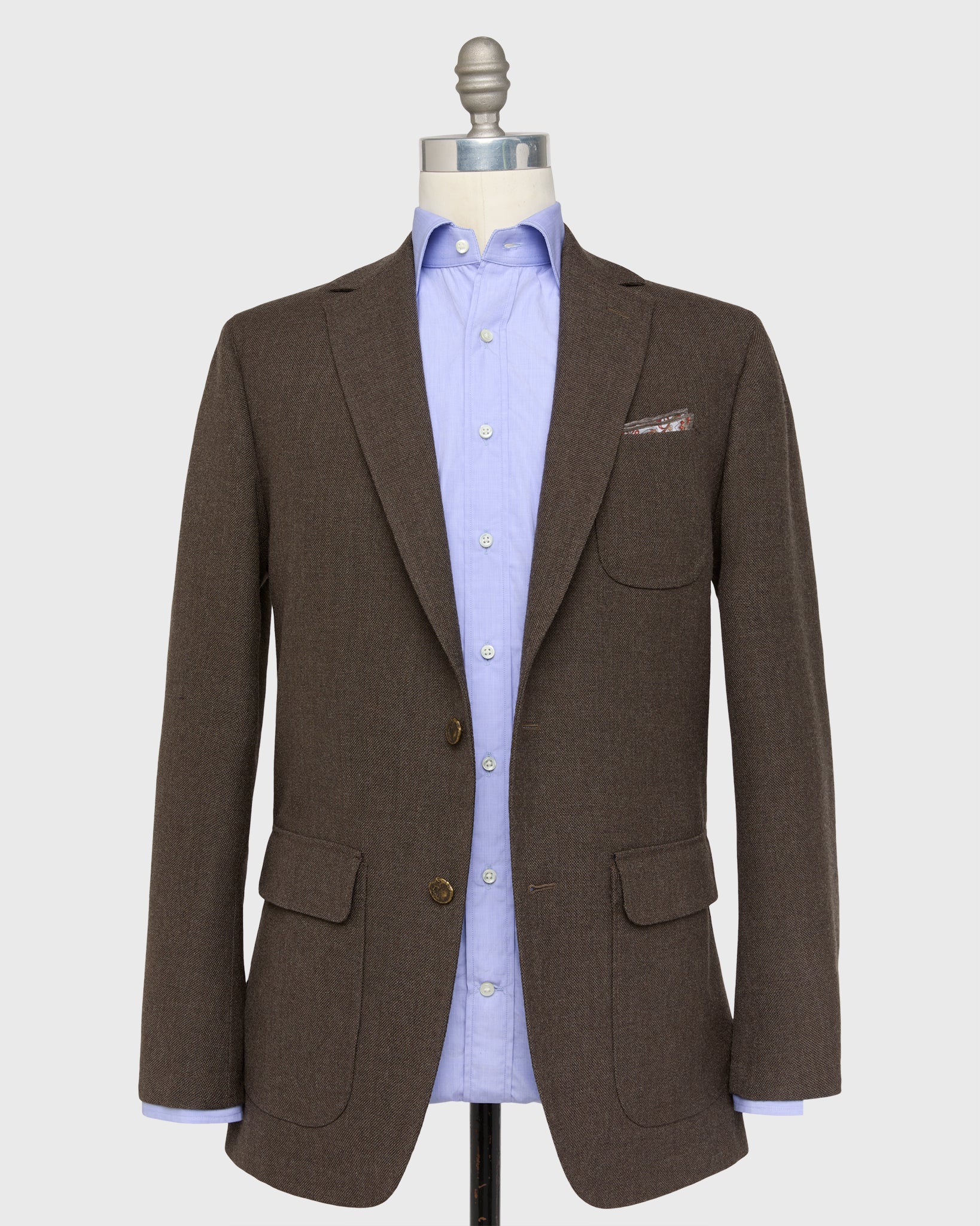Ghost Blazer in Char Brown Country Cloth