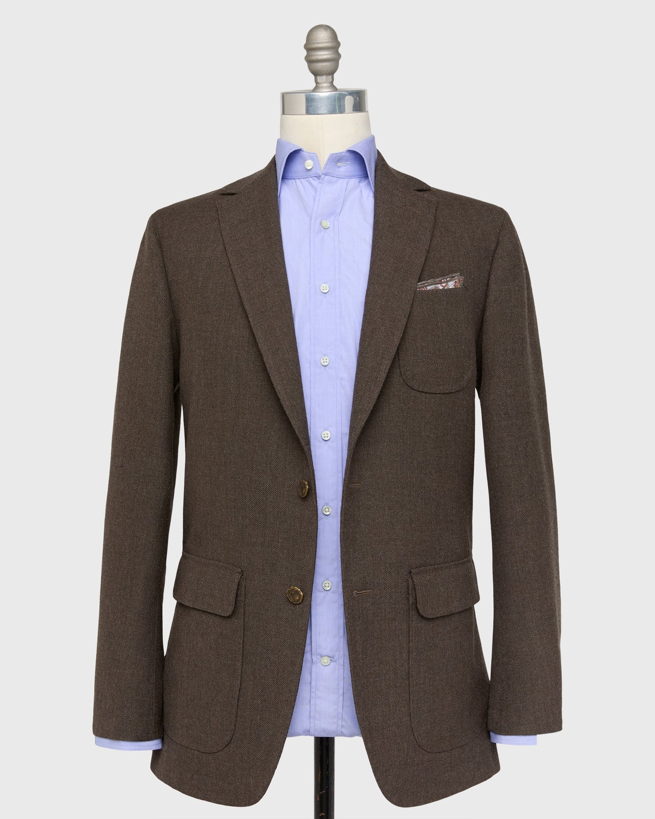 Ghost Blazer in Char Brown Country Cloth