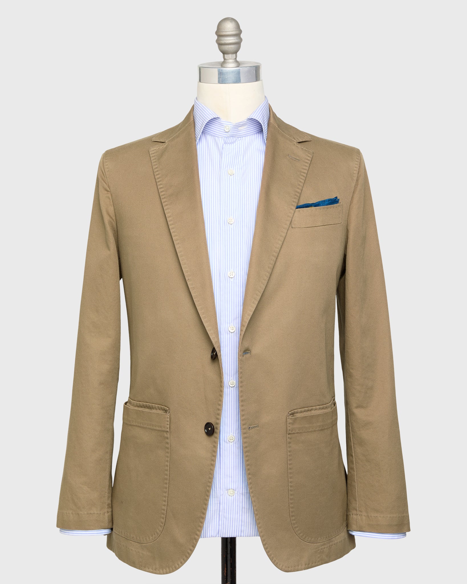 Butcher Jacket in British Khaki High Ridge Twill