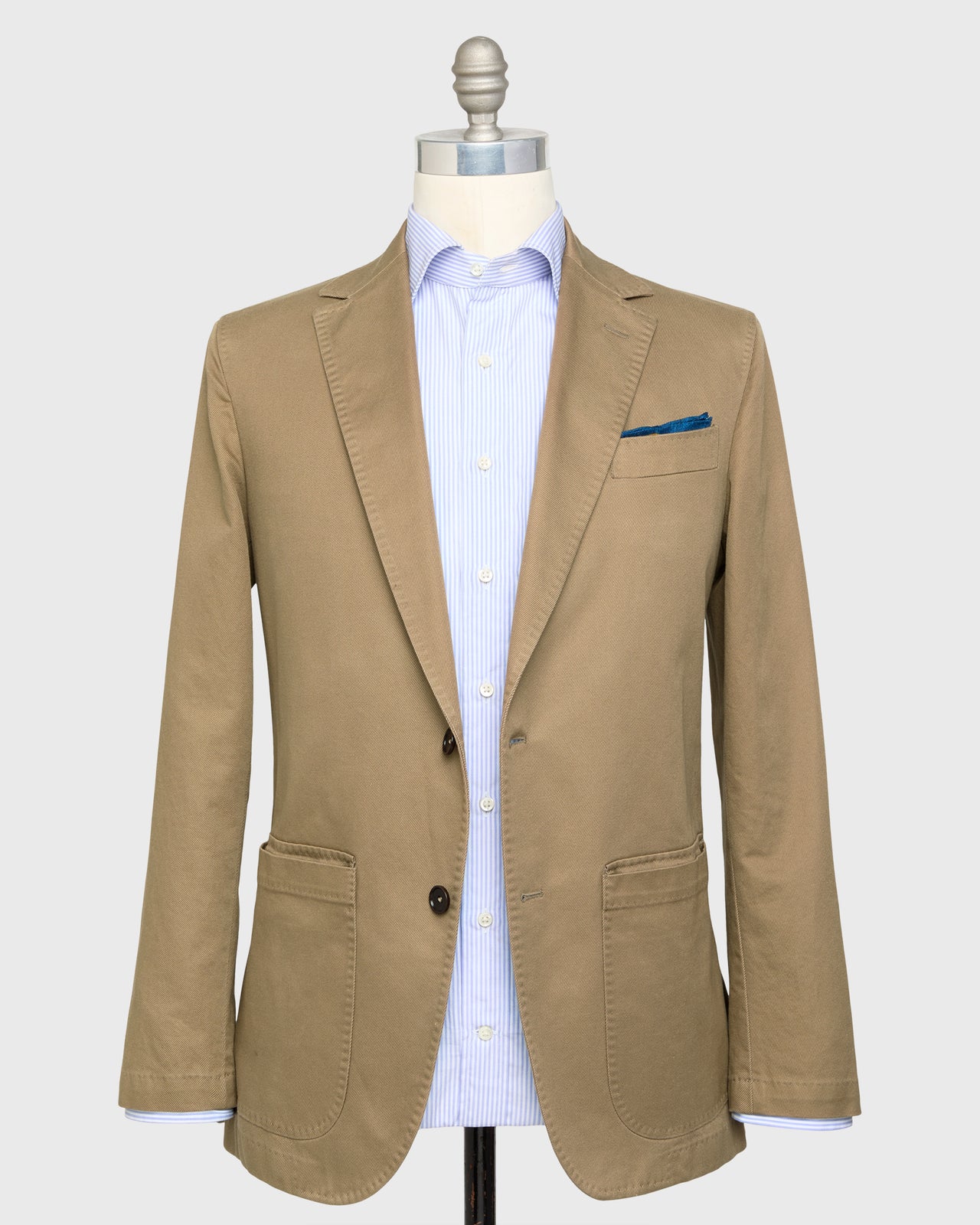 Butcher Jacket in British Khaki High Ridge Twill