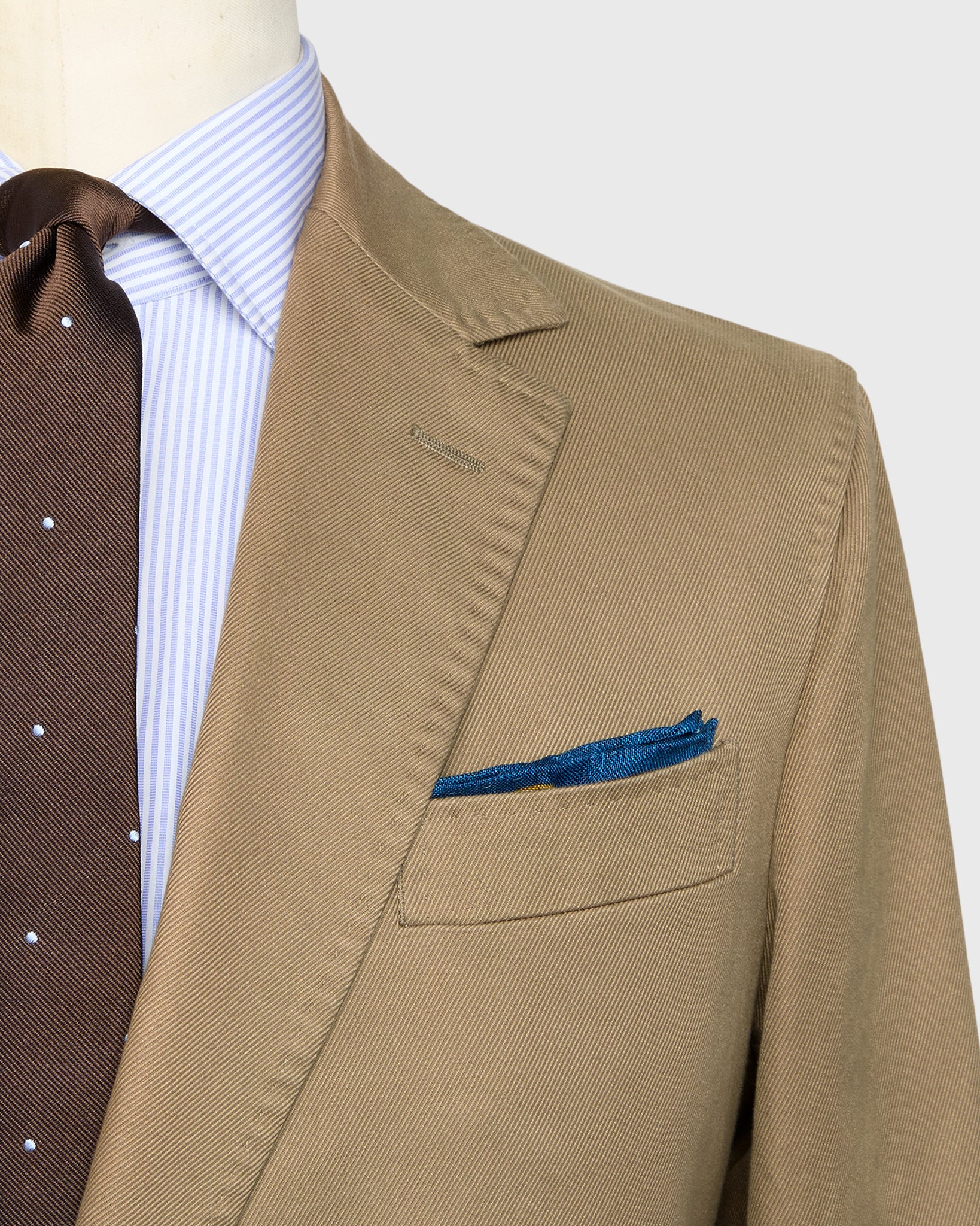 Butcher Jacket in British Khaki High Ridge Twill