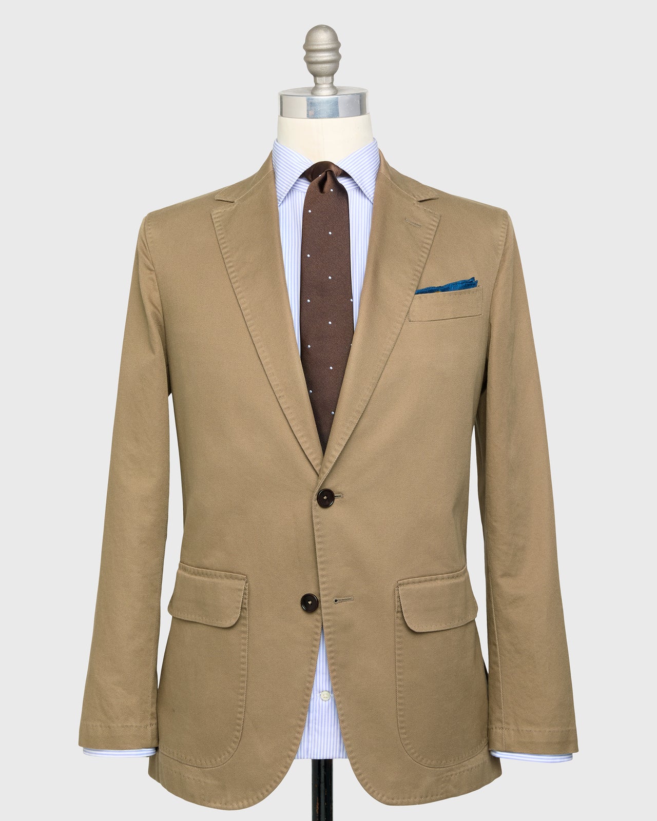 Butcher Jacket in British Khaki High Ridge Twill
