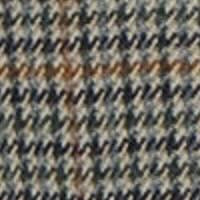 Navy/Spruce/Umber Cashmere Houndstooth Hopsack