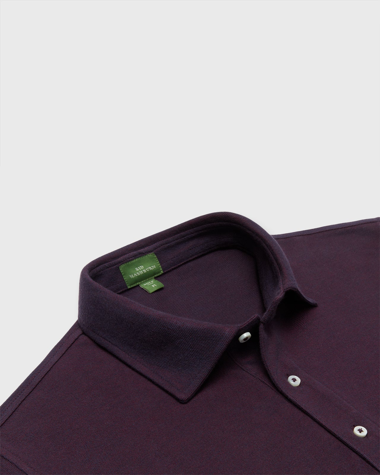 Short-Sleeved Polo in Merlot Dark Oxford Pima Pique