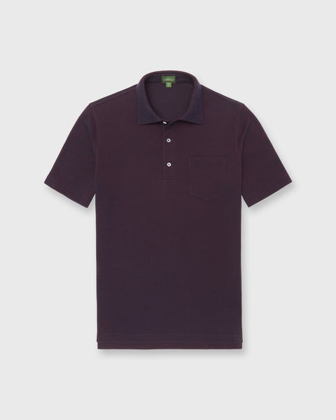 Short-Sleeved Polo in Merlot Dark Oxford Pima Pique | Shop Sid