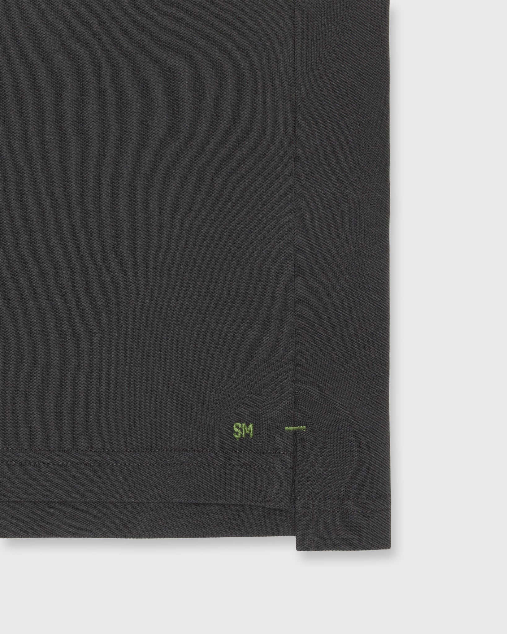 Short-Sleeved Polo in Coal Pima Pique