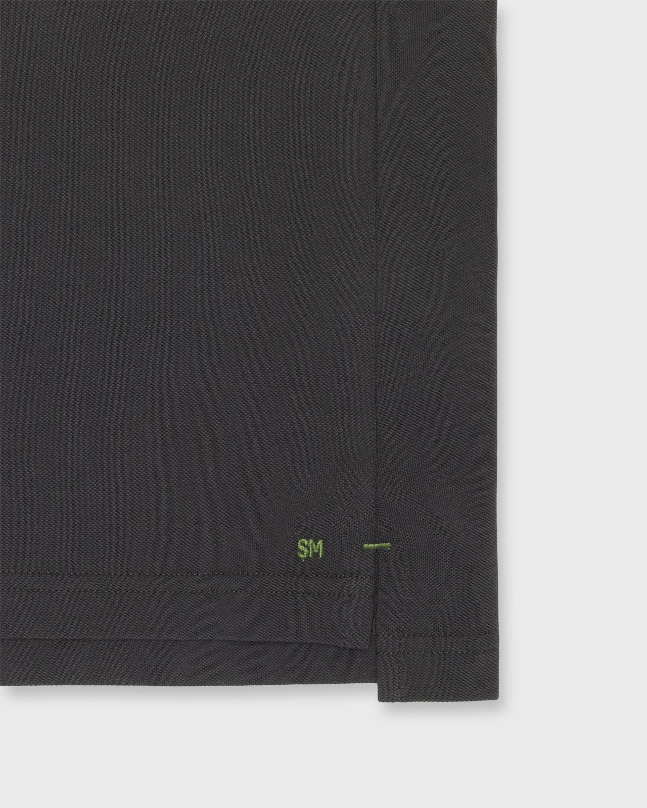 Short-Sleeved Polo in Coal Pima Pique