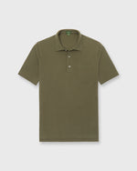 Load image into Gallery viewer, Short-Sleeved Polo in Olive Pima Pique
